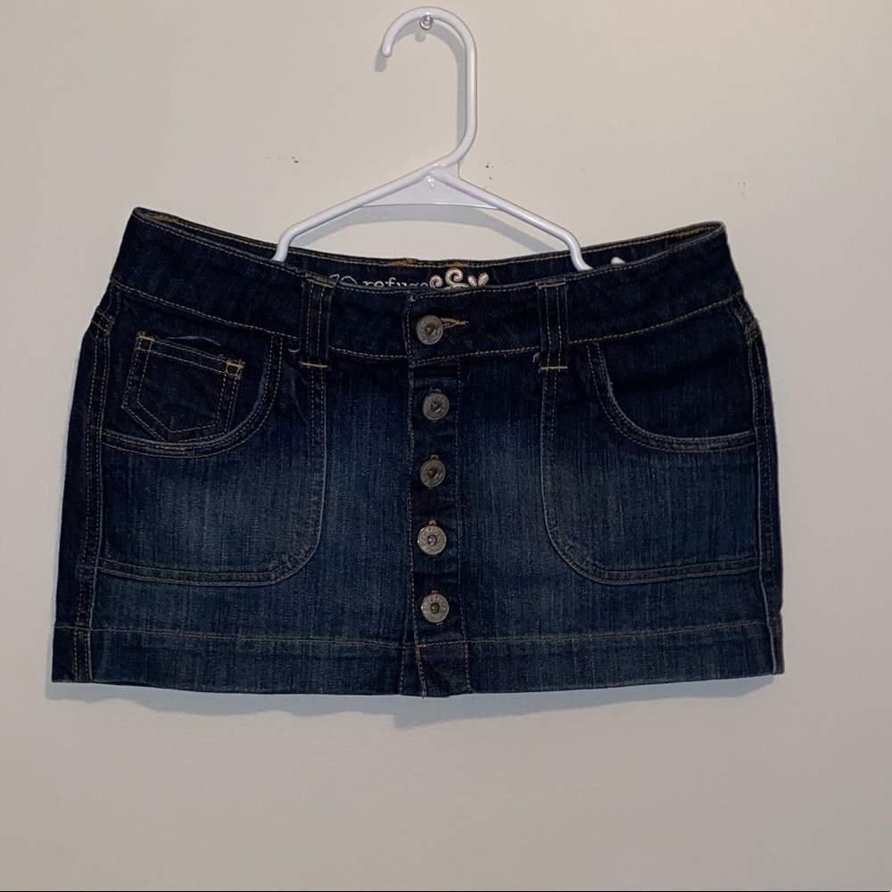 Denim mini skirts 3 different styles